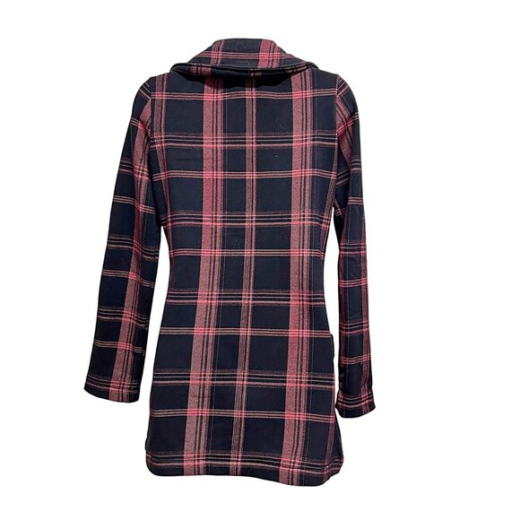 Billabong Plaid Button Front Pea Coat Size S - Picture 6 of 7